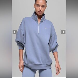 ALO Yoga Accolade 1/4 Zip Pullover XS Limited: Winter Frost NWT